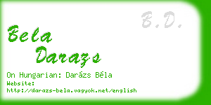 bela darazs business card